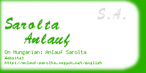 sarolta anlauf business card